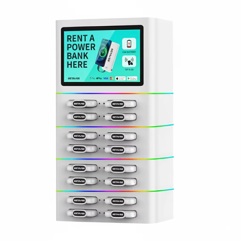 Power Tools Rental - 商用16スロット積み重ね可能なモバイル電源レンタルステーション共有モバイル電源ユニット