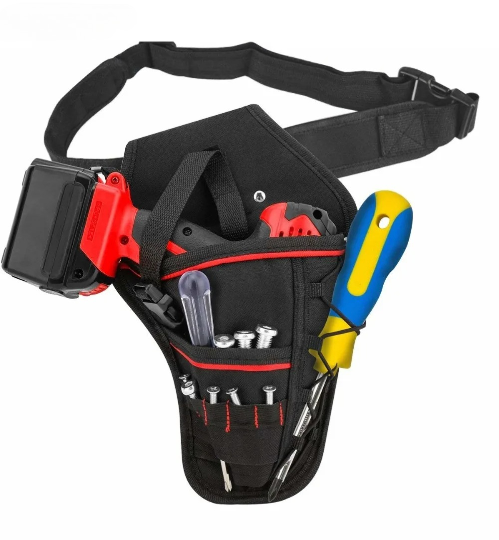 Power Tools Jack Hammer - 多機能防水ドリルホルスターウエストツールバッグ電動工具用ウエストベルトツールポーチバッグ（レンチ、ハンマー、ドライバー用）