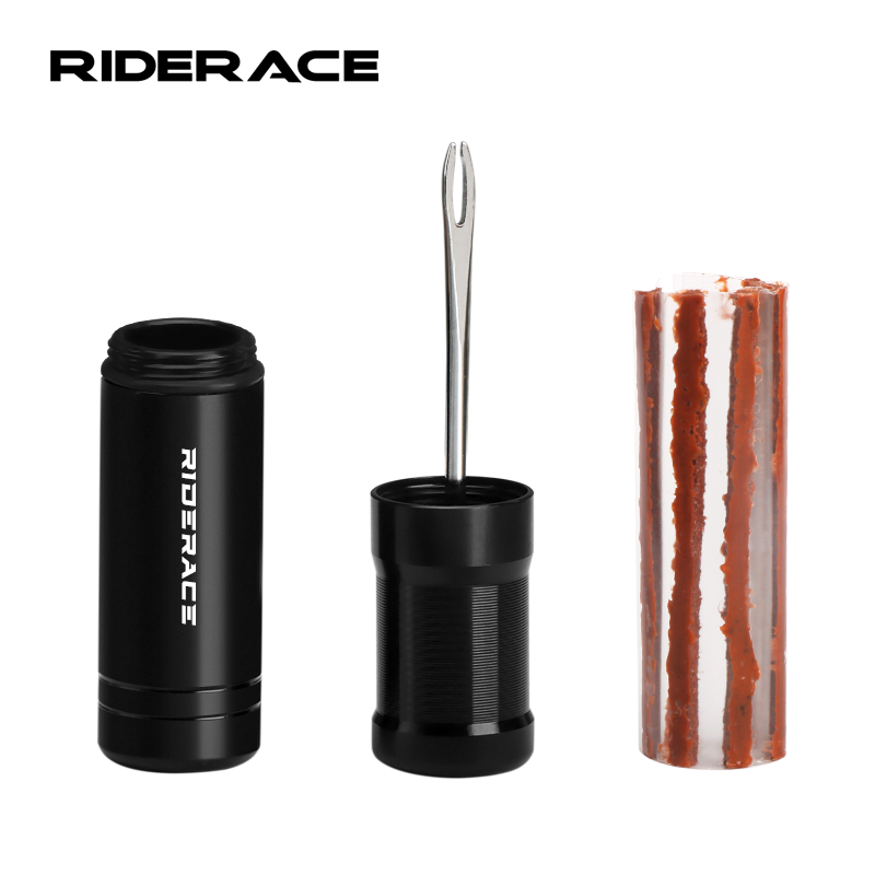 Power Tools Kit Set - RIDERACE 自転車タイヤ修理ツールキット マウンテンバイク チューブレスタイヤ パンクシーラント ラバーストライプドリルセット