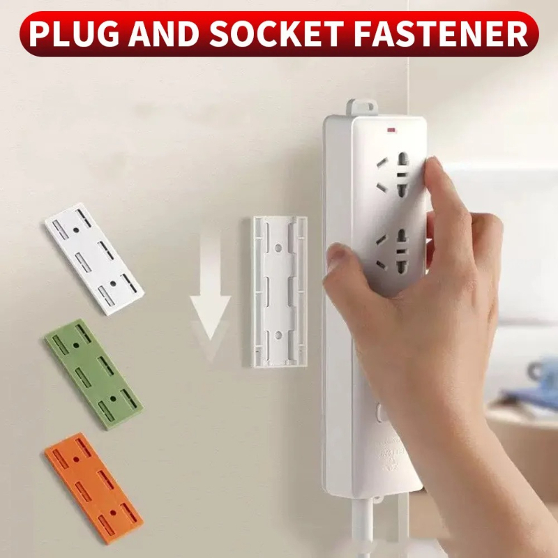 Power Tools For Home - 自己粘着式電源タップ固定器 壁掛け式 穴あけ不要 プラグホルダー キッチン/自宅/オフィス用