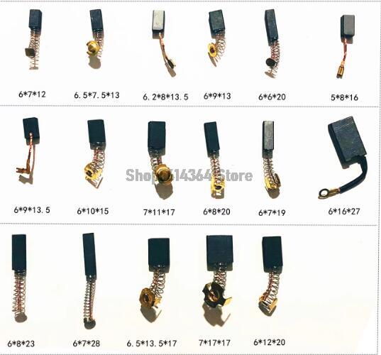 Power Tools Jack Hammer - アングルグラインダー、ハンマードリル、解体ハンマー、ダイグラインダー、サンディングマシン用カーボンブラシ4本 6mm 43A/44A/103A