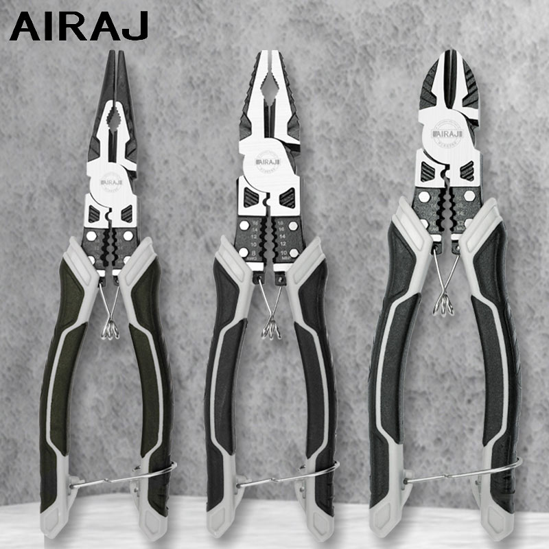 Power Tools Germany - Airaj多機能ユニバーサル斜めペンチハードウェアワイヤーカッタープロの電気技師滑り防止耐久性のある修理ツール