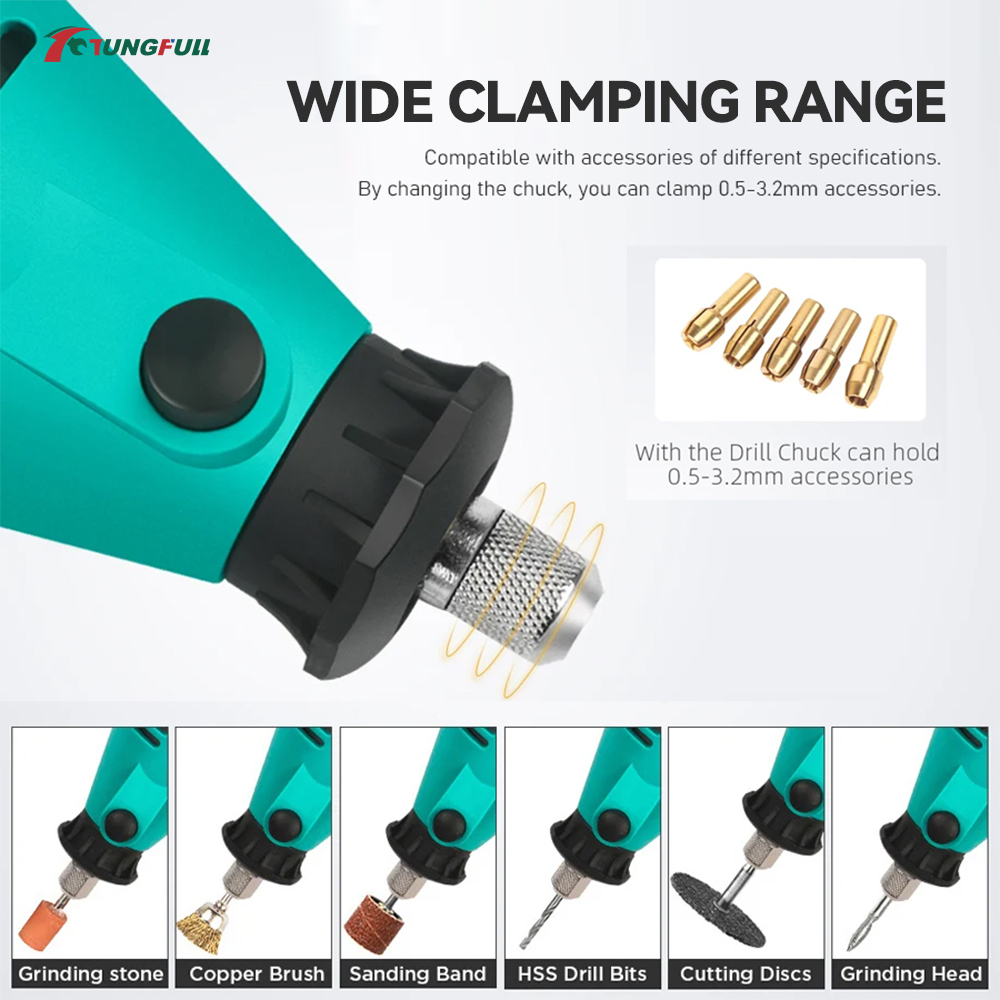 TUNGFULL ミニ電動グラインダーセット、可変速度ロータ - Power Tools Kit Set のレビューと価格