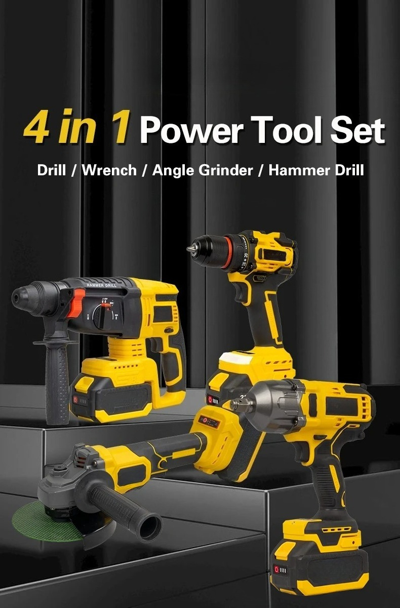 プロ仕様電動工具セット 4in1 アングルグラインダー イン - Combo Power Tools のレビューと価格