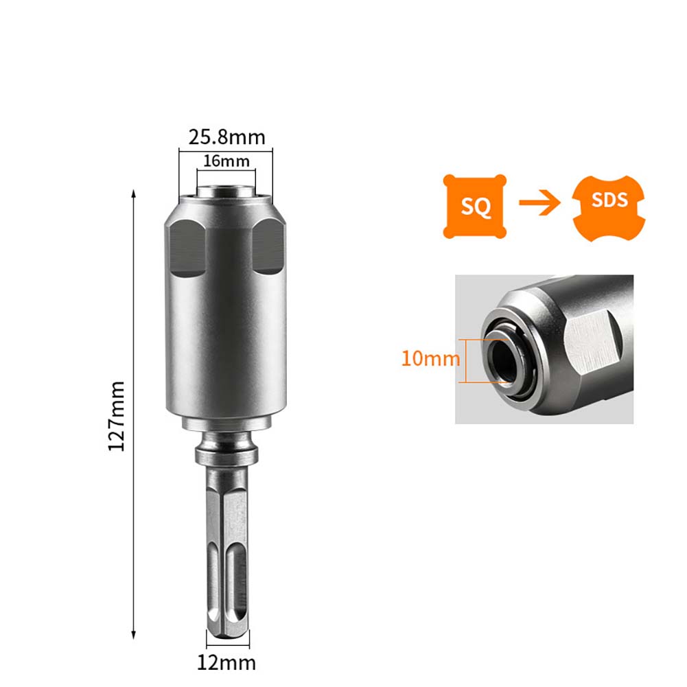 1pc 電動ハンマー変換アダプター接続ロッド SDS ラウン - Power Tools Jack Hammer のレビューと価格
