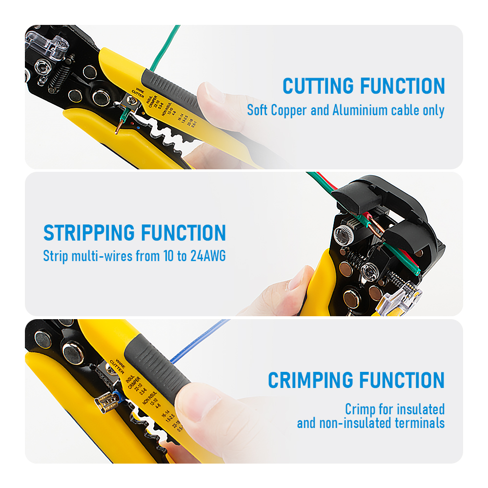 多機能ハンドツール電気技師用ワイヤープライヤー、ケーブルワイ - Power Tools Germany のレビューと価格