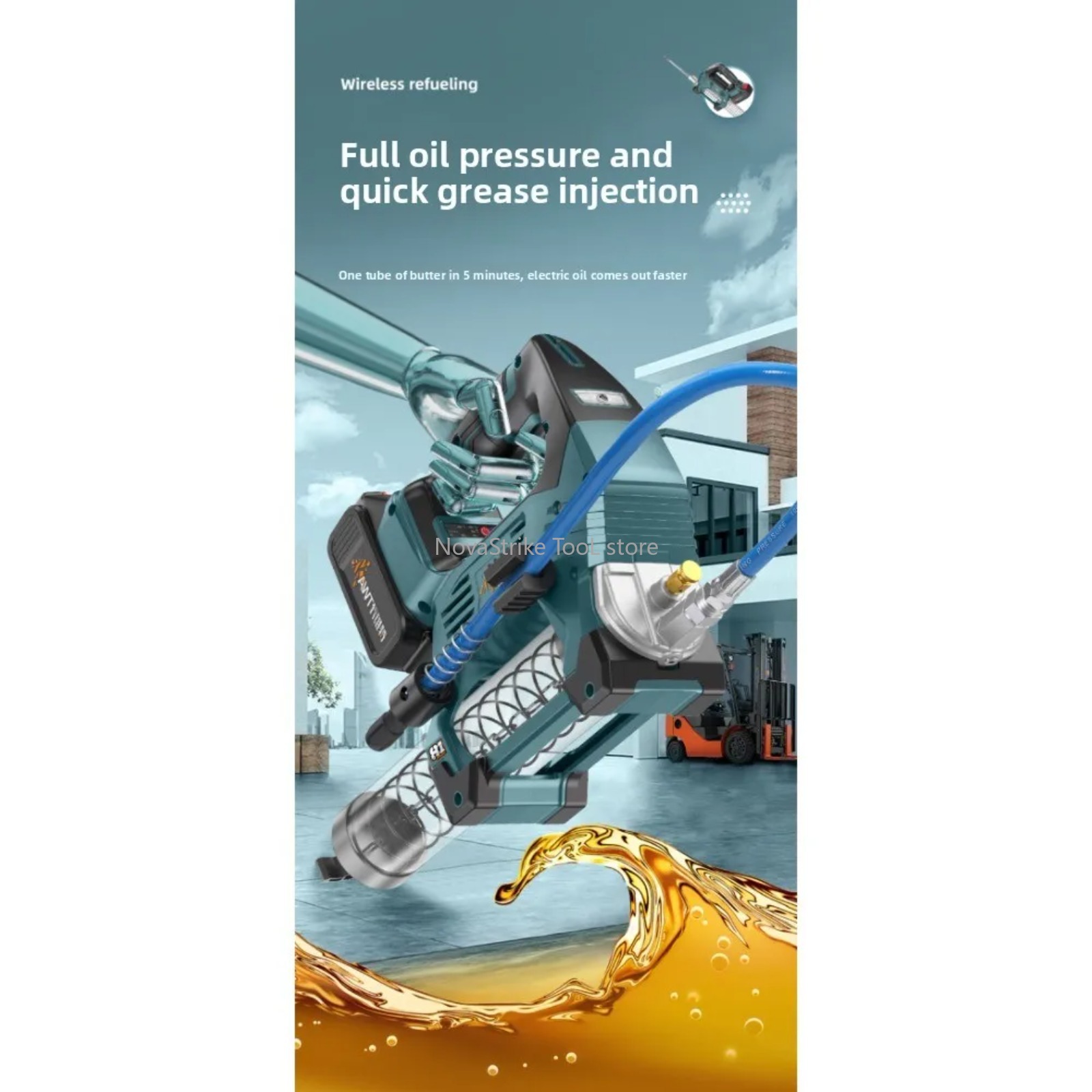 マキタ18Vバッテリー対応 ブラシレス600cc電動グリース - Power Tools Grease のレビューと価格