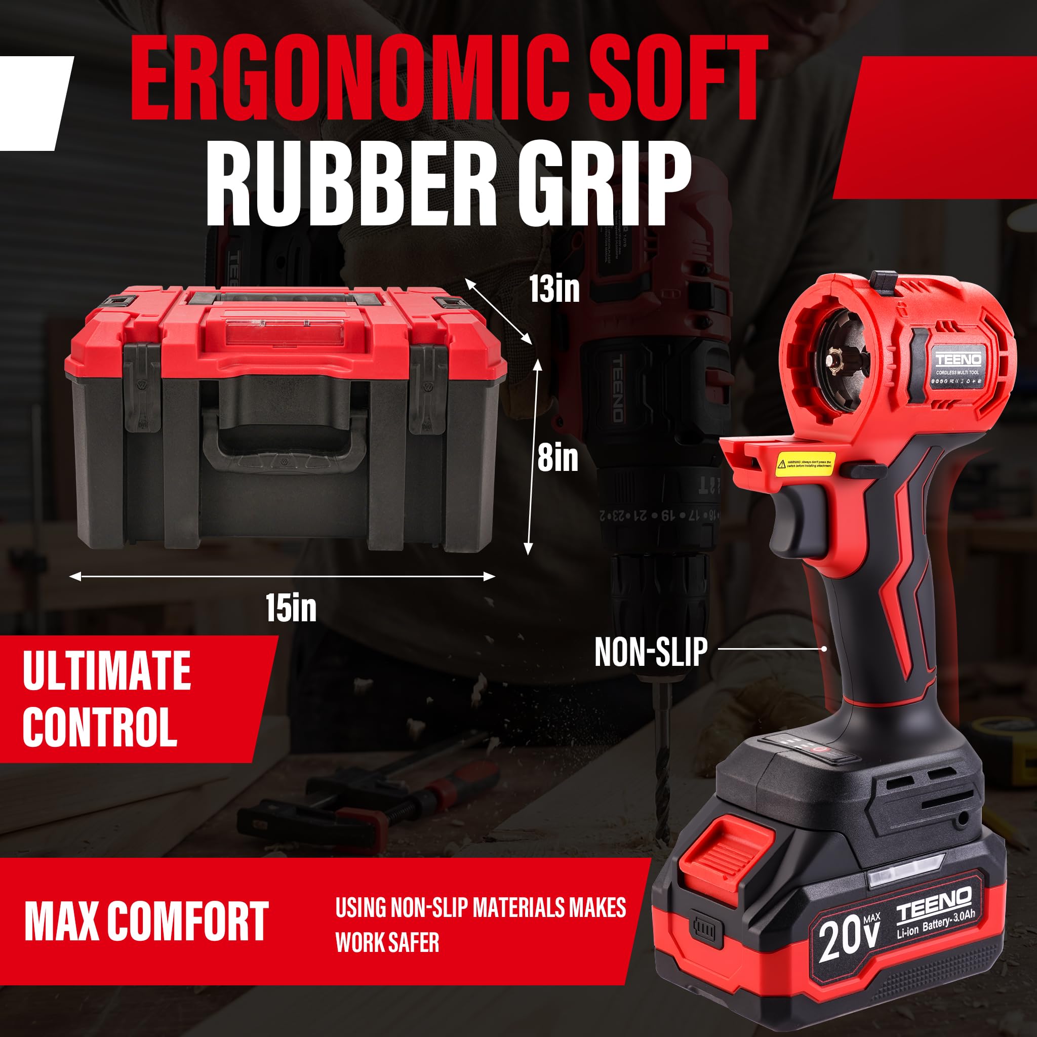 TEENO ブラシレス電動工具コンボキット、6-in-1 コ - Combo Power Tools のレビューと価格