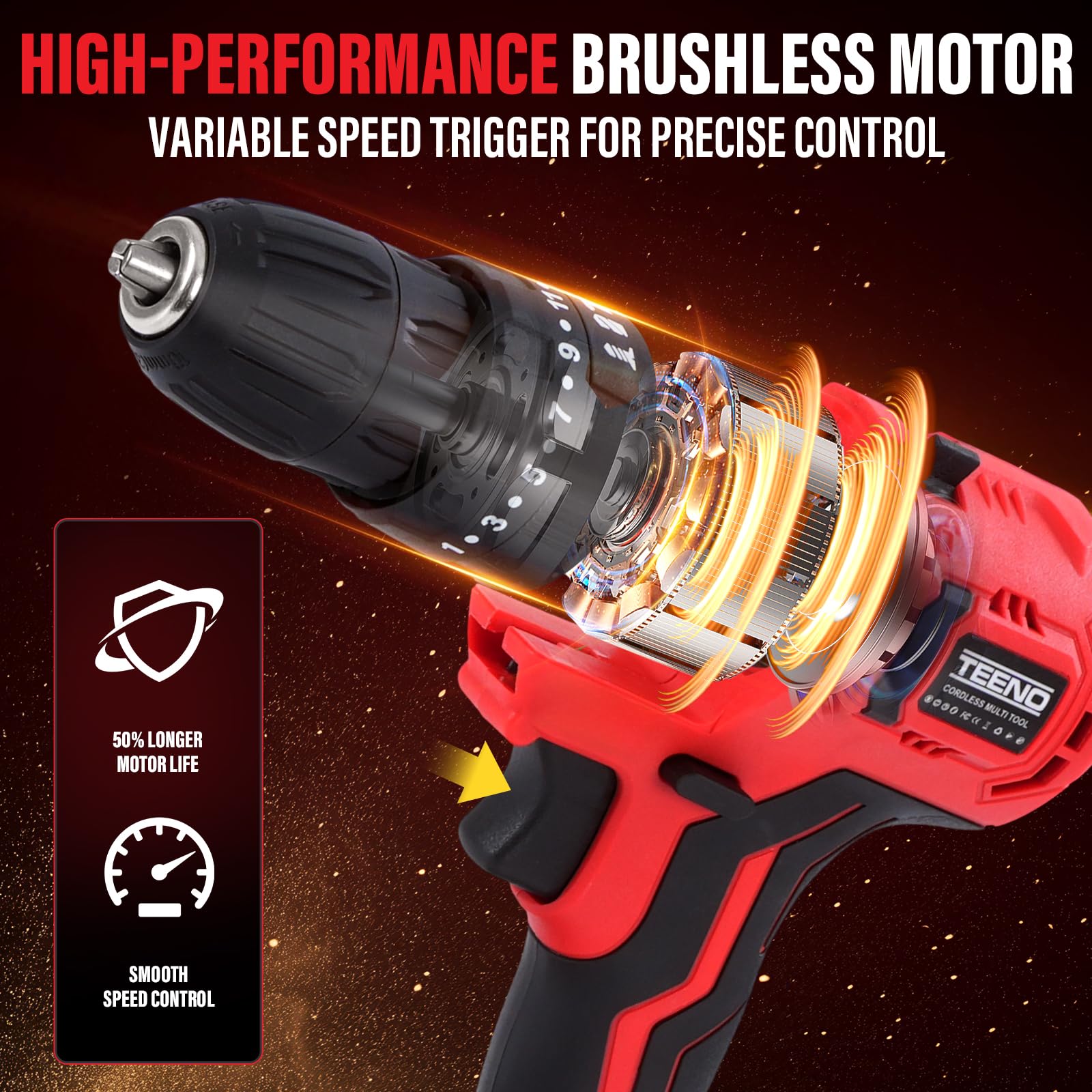 TEENO ブラシレス電動工具コンボキット、6-in-1 コ - Combo Power Tools のレビューと価格