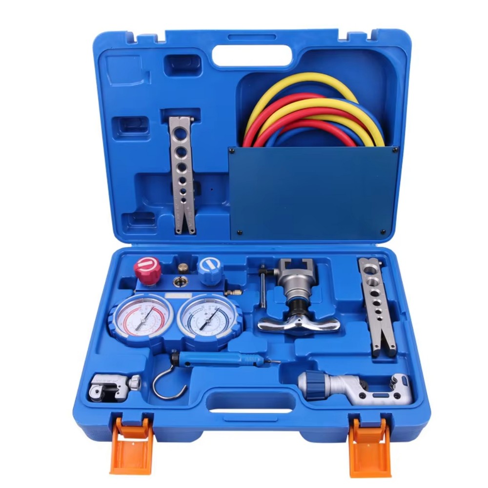 電動工具プロ用冷凍機器修理キット（マニホールドゲージセット付 - Power Tools Kit Set のレビューと価格